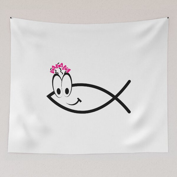 Item preview, Ichtys Face Girl - Symbol - Jesus God's Son Savior - Ichthys4m3 designed and sold by IchBinChrist.