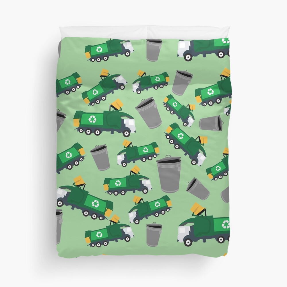 "Recycling Garbage Truck Pattern" Duvet Cover for Sale by idovedesign