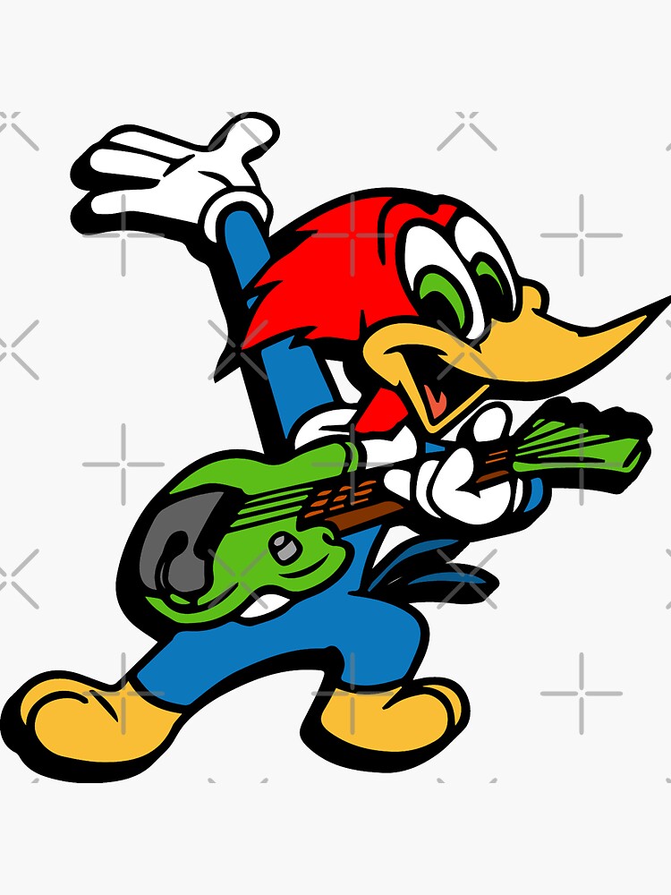 Rockin Woody Woodpecker Sticker For Sale By Pop Pop P Pow Redbubble