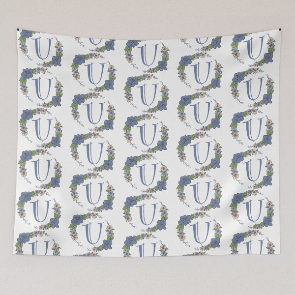 Item preview, Blue Floral U designed and sold by missmann.