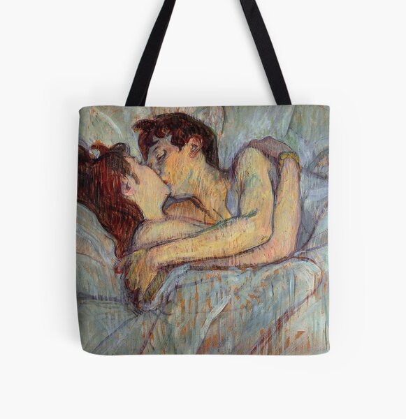 Henri de Toulouse-Lautrec - Au lit: Le baiser (Au lit: le baiser) (1892) Tote bag doublé