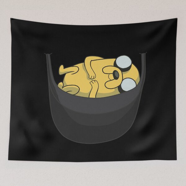 Item preview, Jake the Dog in a Kangaroo Pouch for black designed and sold by ViewerEqualsPhoton.