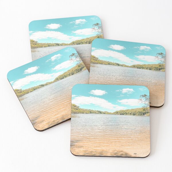 Item preview, Clear river water surrounded by bushland in a peaceful spot in Sydney designed and sold by InkyBlooms.