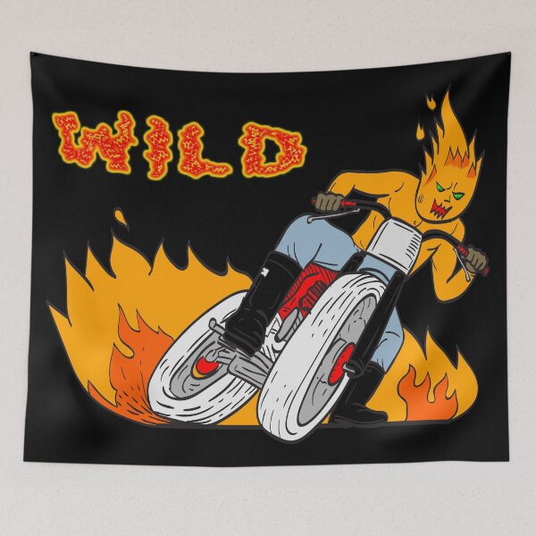 Item preview, Wild biker in flames designed and sold by Astralia.