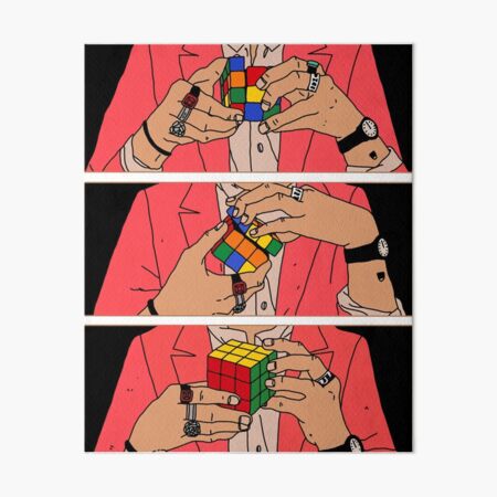 HARRY STYLES RUBIKS CUBE DRAWING Art Board Print