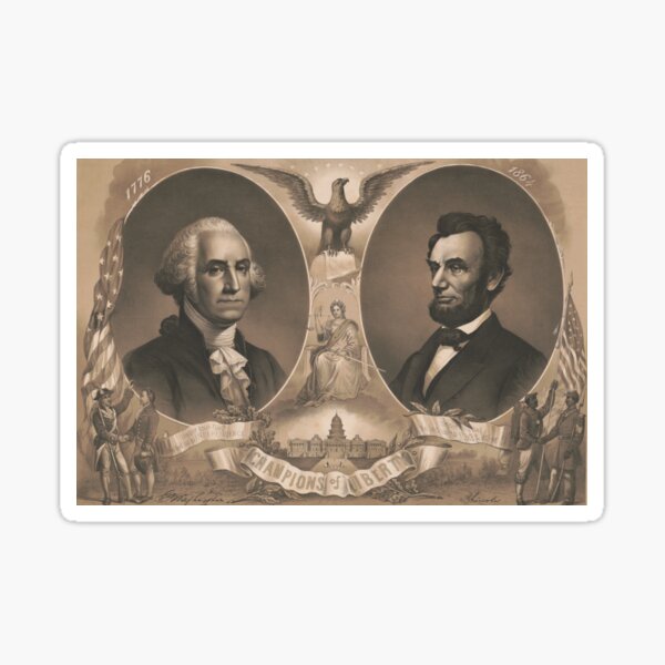 Item preview, US Presidents George Washington and Abraham Lincoln designed and sold by URSparklingShop.