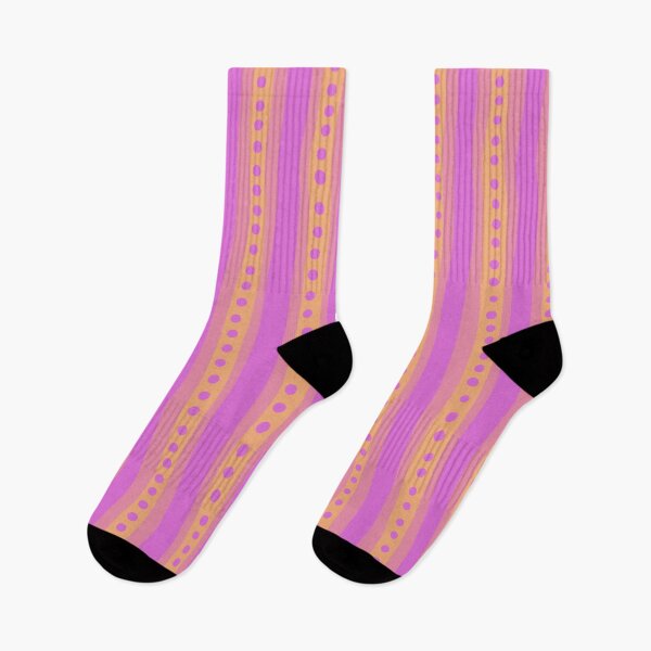 Item preview, Freehand stripes in pink and orange designed and sold by bunyipdesigns.