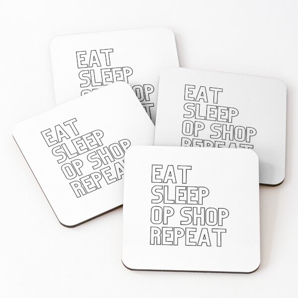 Artikelvorschau, Eat Sleep Op Shop Wiederholen! entworfen und verkauft von FunSheTees.