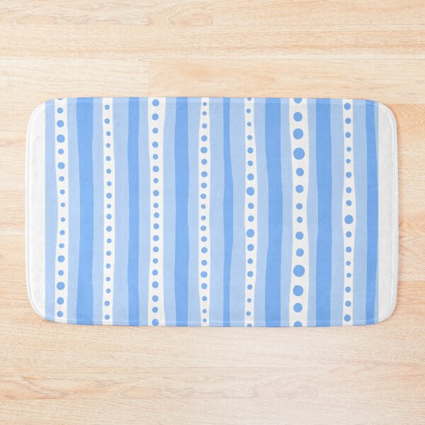 Item preview, Freehand stripes in blues and white designed and sold by bunyipdesigns.