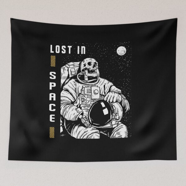 Item preview, Lost In Space - Skull Spaceman designed and sold by silverhexagon.