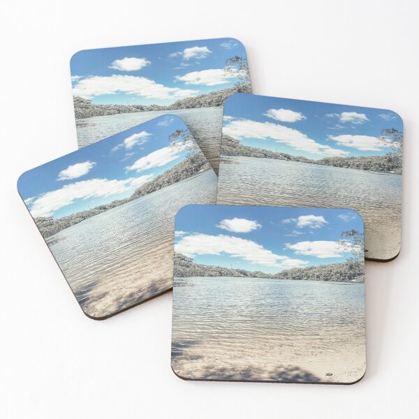 Item preview, Clear river water surrounded by bushland in a peaceful spot in Sydney designed and sold by InkyBlooms.