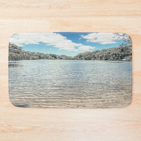 Item preview, Clear river water surrounded by bushland in a peaceful spot in Sydney designed and sold by InkyBlooms.