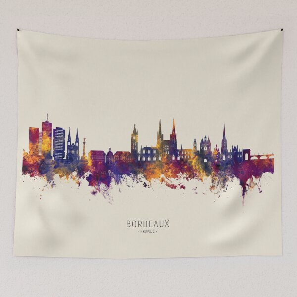 Item preview, Bordeaux France Skyline designed and sold by ArtPrints.