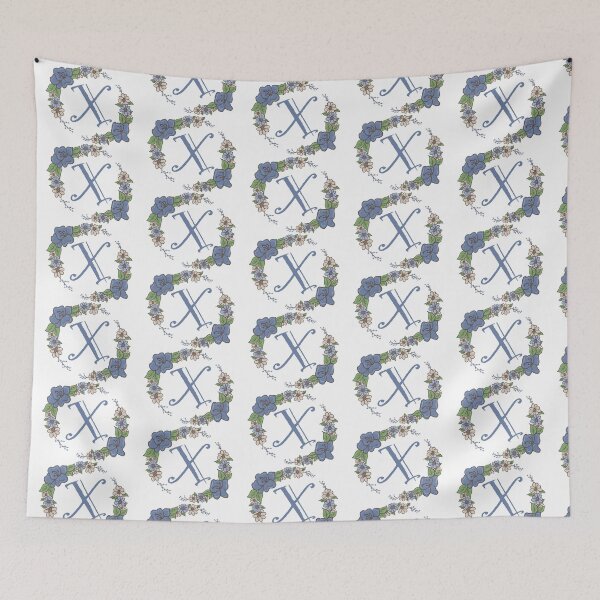 Item preview, Blue Floral X designed and sold by missmann.