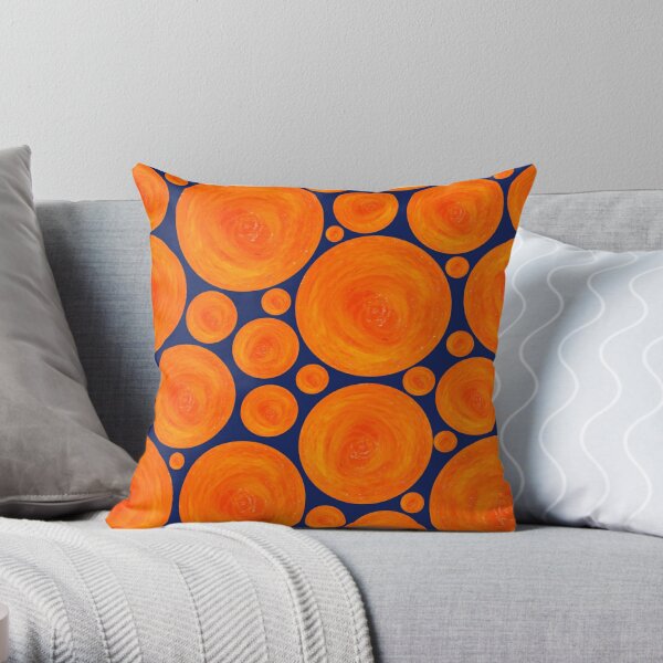 Orange and hotsell blue decorative pillows