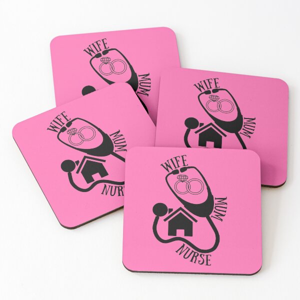 Item preview, Wife, Mum, Nurse designed and sold by ThePeanutSeries.