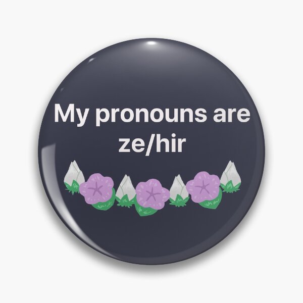 Item preview, Ze/Hir Genderqueer Flower Print designed and sold by Rain Gardens.