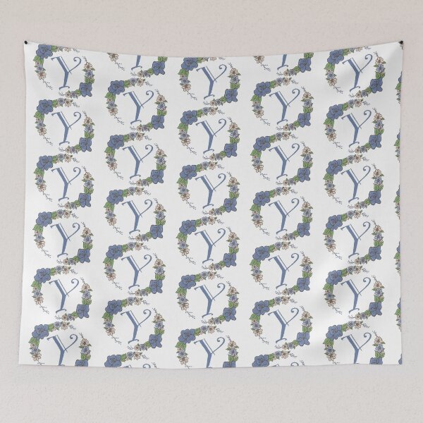 Item preview, Blue Floral Y designed and sold by missmann.