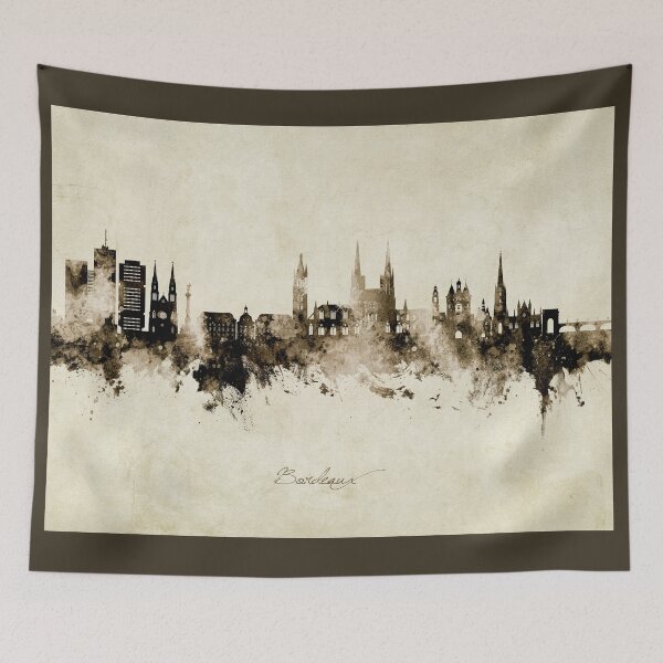 Item preview, Bordeaux France Skyline designed and sold by ArtPrints.