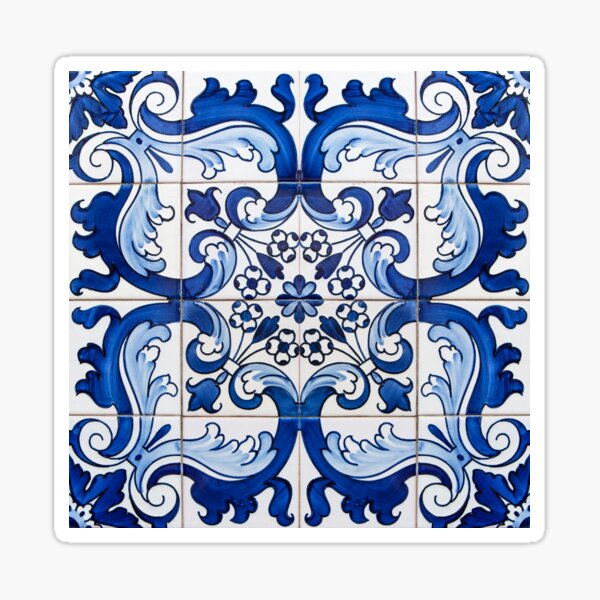Artikel-Vorschau von Antikes klassisches Lissabon-blaues Azulejo-Fliesen-Blumenmuster, designt und verkauft von WheresMyMojo.
