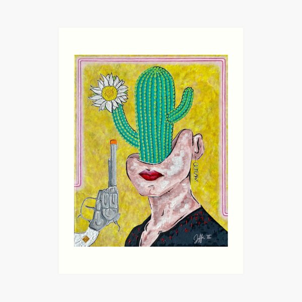 Cactus Head Art Print