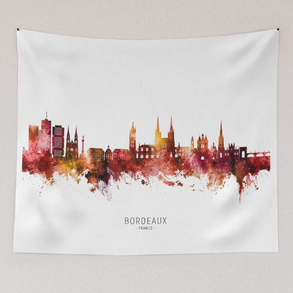 Item preview, Bordeaux France Skyline designed and sold by ArtPrints.