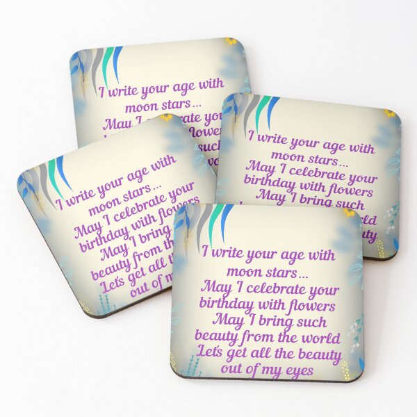 Item preview, I Write Your Age With Moon Stars designed and sold by sasijaya.