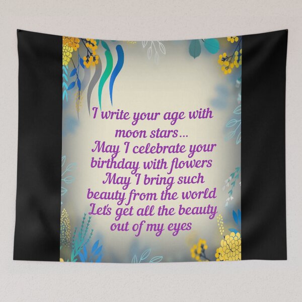 Item preview, I Write Your Age With Moon Stars designed and sold by sasijaya.