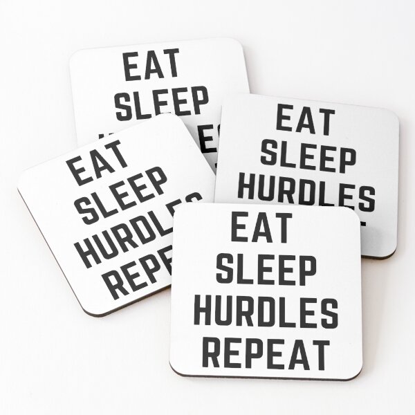 Item preview, EAT SLEEP HURDLES REPEAT sarcastic quote sticker [P-Q 153][825]  designed and sold by HIPNOTIZAR  CRAFTS.