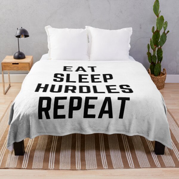 Item preview, EAT SLEEP HURDLES REPEAT sarcastic quote sticker [P-Q 153][825]  designed and sold by HIPNOTIZAR  CRAFTS.