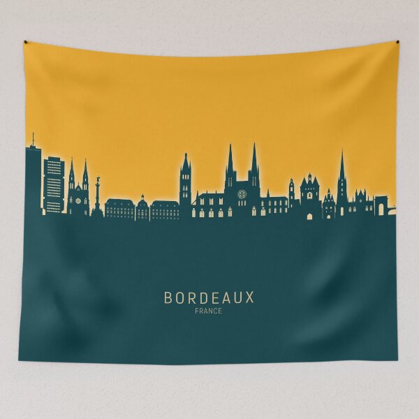 Item preview, Bordeaux France Skyline designed and sold by ArtPrints.