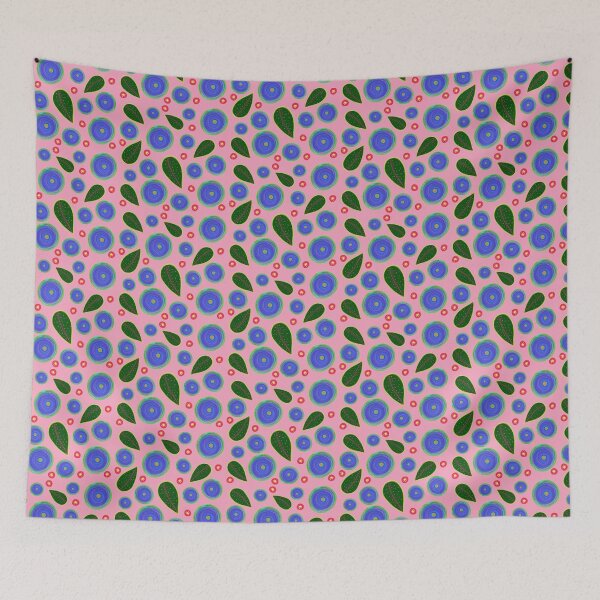 Item preview, blue flower designed and sold by redstitchlab.