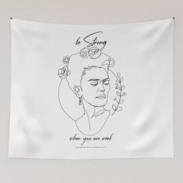 Item preview, Frida Kahlo Line Art Drawing designed and sold by SurfolioPrints.