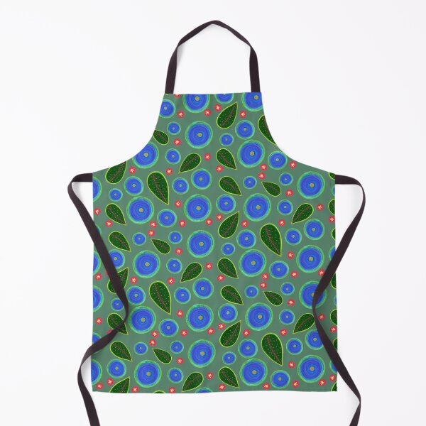 Item preview, blue flower print designed and sold by redstitchlab.