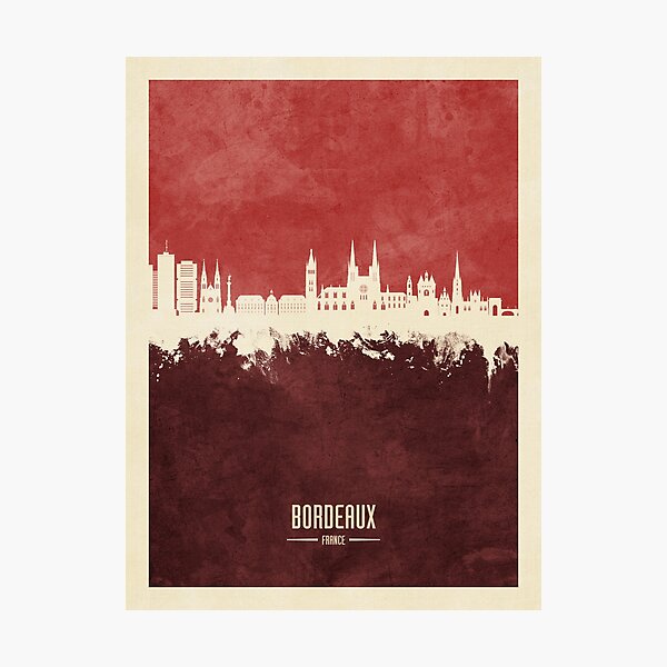 Item preview, Bordeaux France Skyline designed and sold by MICHAEL TOMPSETT.