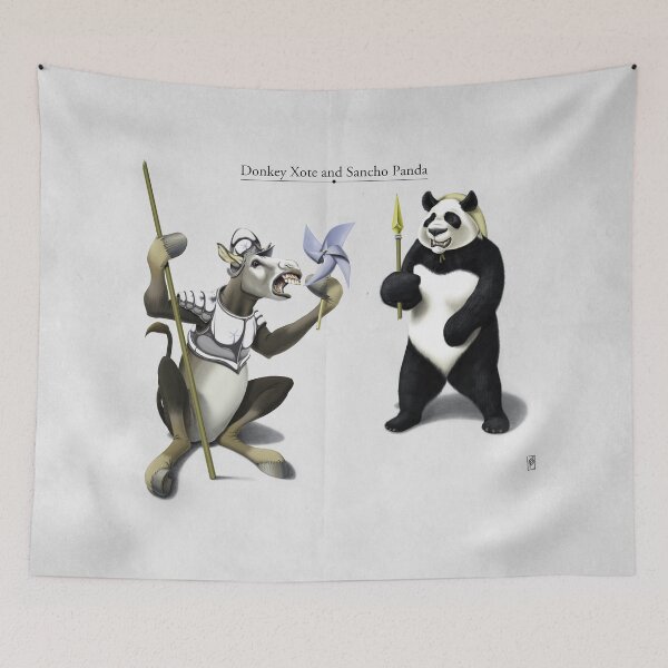 Item preview, Donkey Xote and Sancho Panda designed and sold by rob art | illustration.