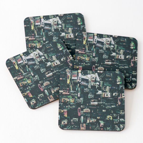 Item preview, Nostalgic wall of cameras, green tint designed and sold by DeVeauDesign.