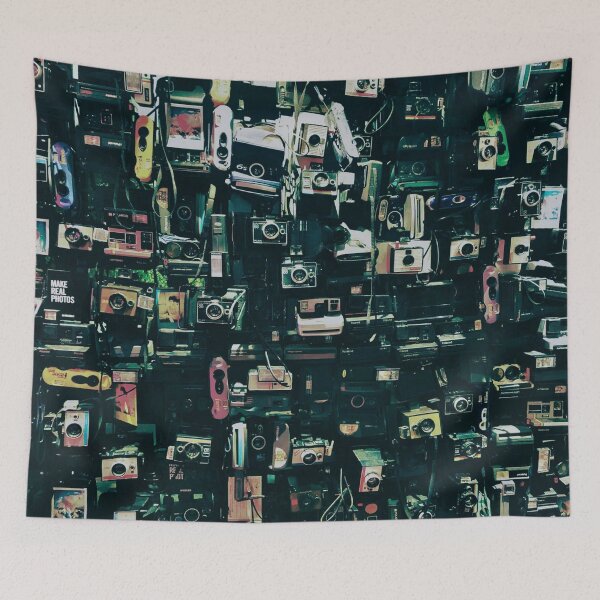 Item preview, Nostalgic wall of cameras, green tint designed and sold by DeVeauDesign.