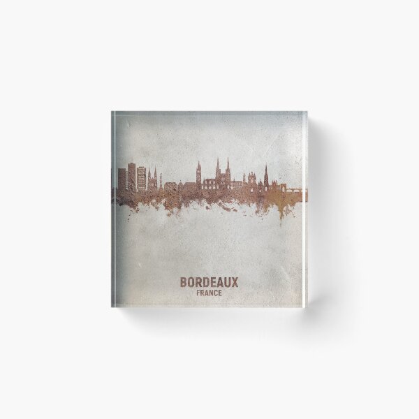 Aperçu de l'œuvre Bordeaux France Skyline créée et vendue par ArtPrints.