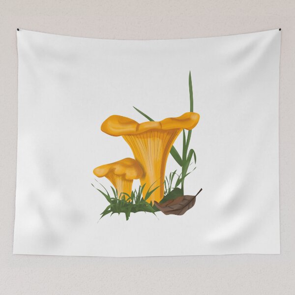 Item preview, Golden chanterelle mushroom designed and sold by tingbysanna.