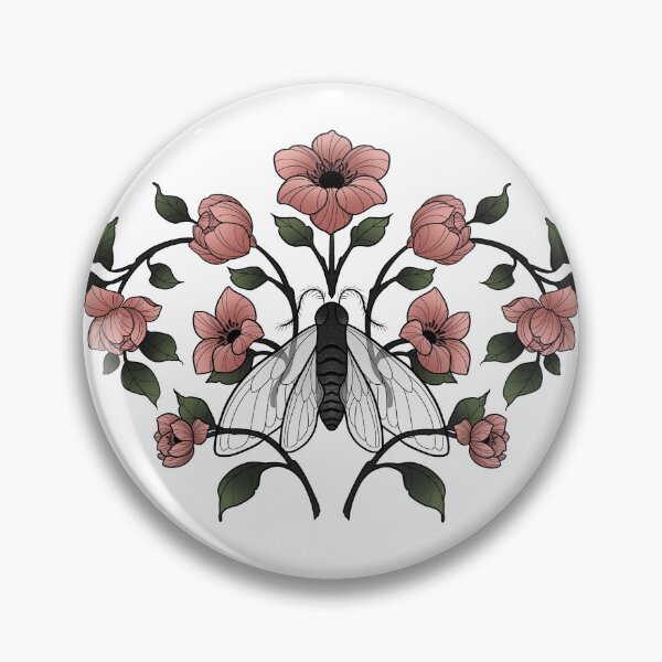 Item preview, Floral Moth designed and sold by Elleinbloom.