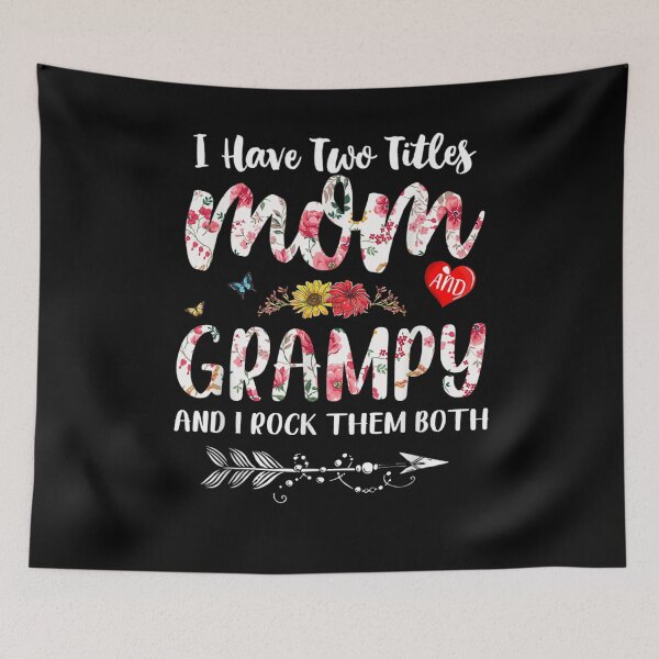 Item preview, I Have Two Titles Mom And Grampy Shirt Floral  designed and sold by aguilaro.