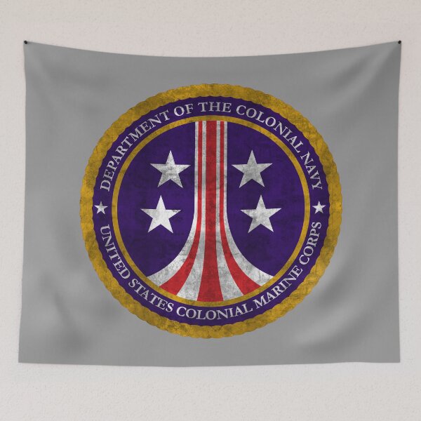 Item preview, Colonial Marines emblem distressed designed and sold by BRU Design.