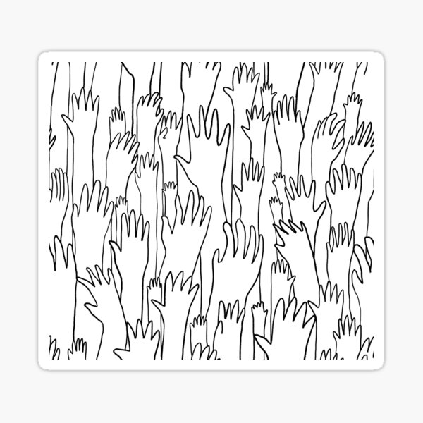 hands hands hands Sticker