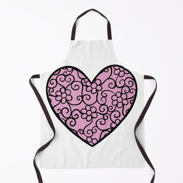 Item preview, Dark Pink Heart with flower pattern designed and sold by muffinstandd.
