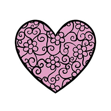 Pink Retro Heart Sticker for Sale by muffinstandd