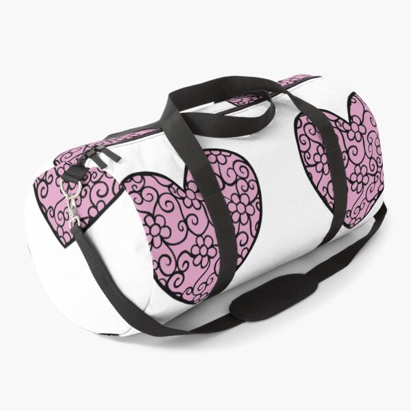 Item preview, Dark Pink Heart with flower pattern designed and sold by muffinstandd.