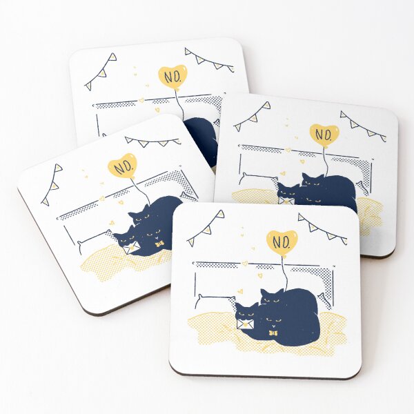 Item preview, A love letter from your cat - they also got you a Valentine heart-shaped balloon saying "NO". designed and sold by tostoini.