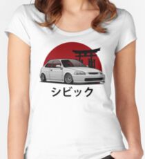 Civic EK (white) Women's Fitted Scoop T-Shirt