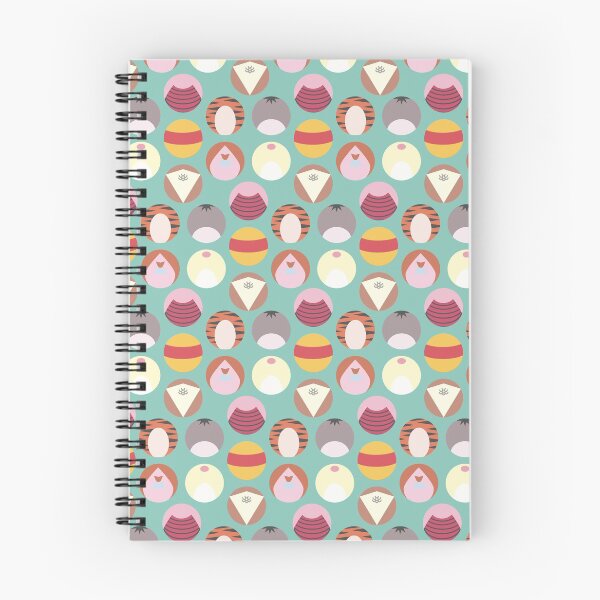 Aperçu de l'œuvre Personnages mignons et minimalistes de Winnie Pooh en motif de cercles avec fond turquoise créée et vendue par CiniArt.